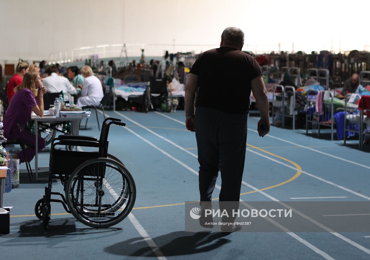 Пункт временного размещения жителей Шебекино в Белгороде