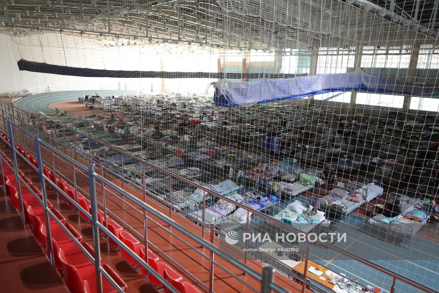 Пункт временного размещения жителей Шебекино в Белгороде