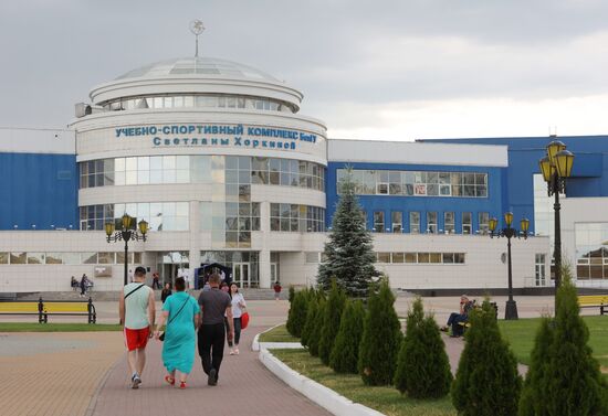 Пункт временного размещения жителей Шебекино в Белгороде