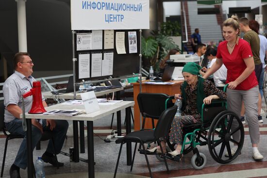 Пункт временного размещения жителей Шебекино в Белгороде