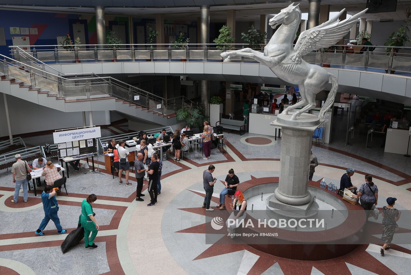 Пункт временного размещения жителей Шебекино в Белгороде