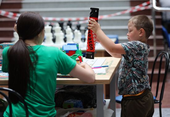 Пункт временного размещения жителей Шебекино в Белгороде