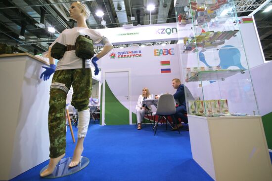 Стенд Белоруссии на выставке Евразийского экономического форума на территории Парка науки и искусства "Сириус". Место: Россия, Федеральная территория "Сириус". Автор: Алексей Никольский/РИА Новости. ЕАЭС-2023. Работа форума