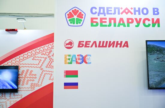 Стенд Белоруссии на выставке Евразийского экономического форума на территории Парка науки и искусства "Сириус". Место: Россия, Федеральная территория "Сириус". Автор: Рамиль Ситдиков/РИА Новости. ЕАЭС-2023. Работа форума