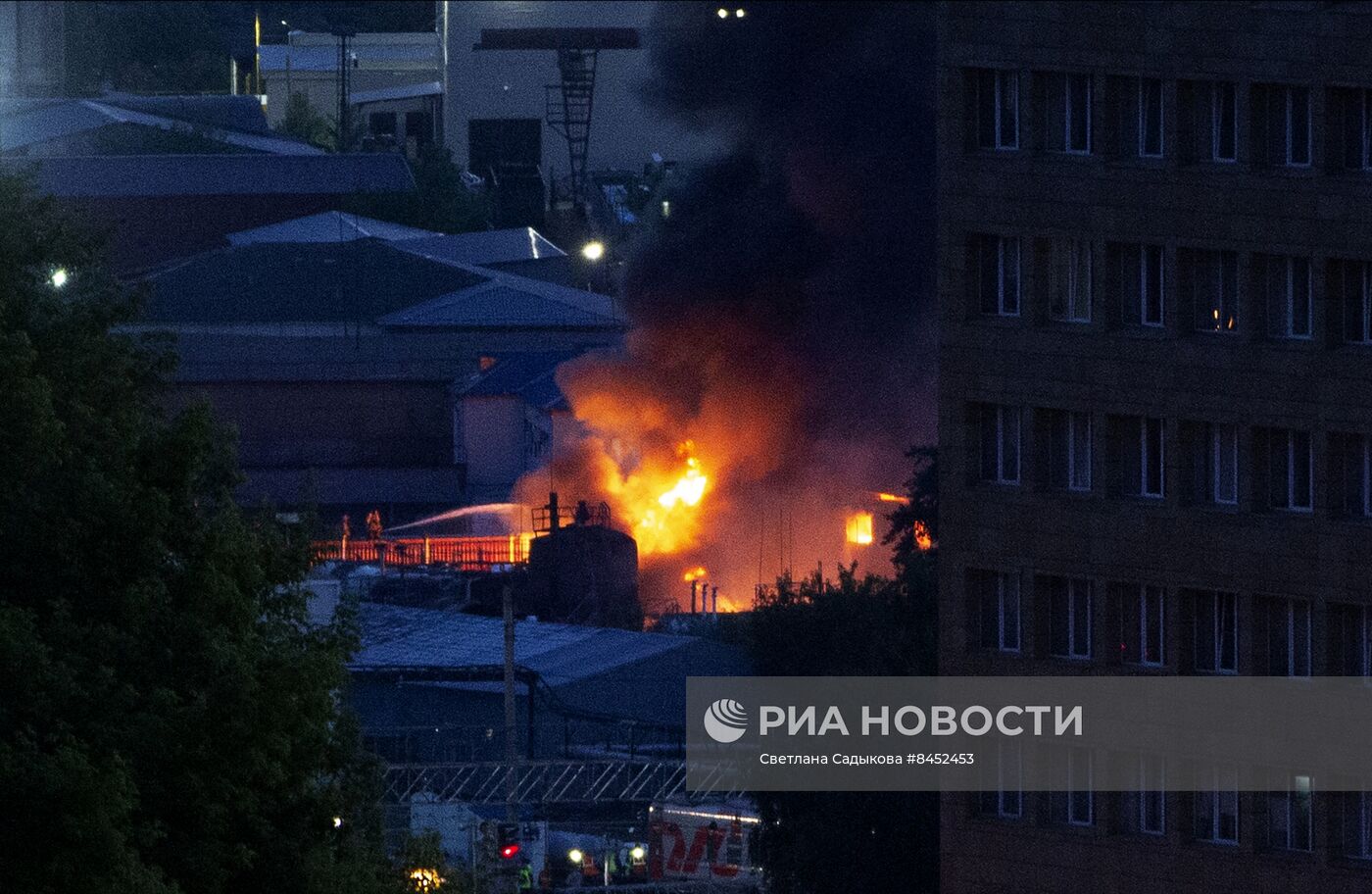 Пожар на ж/д вокзале в Уфе