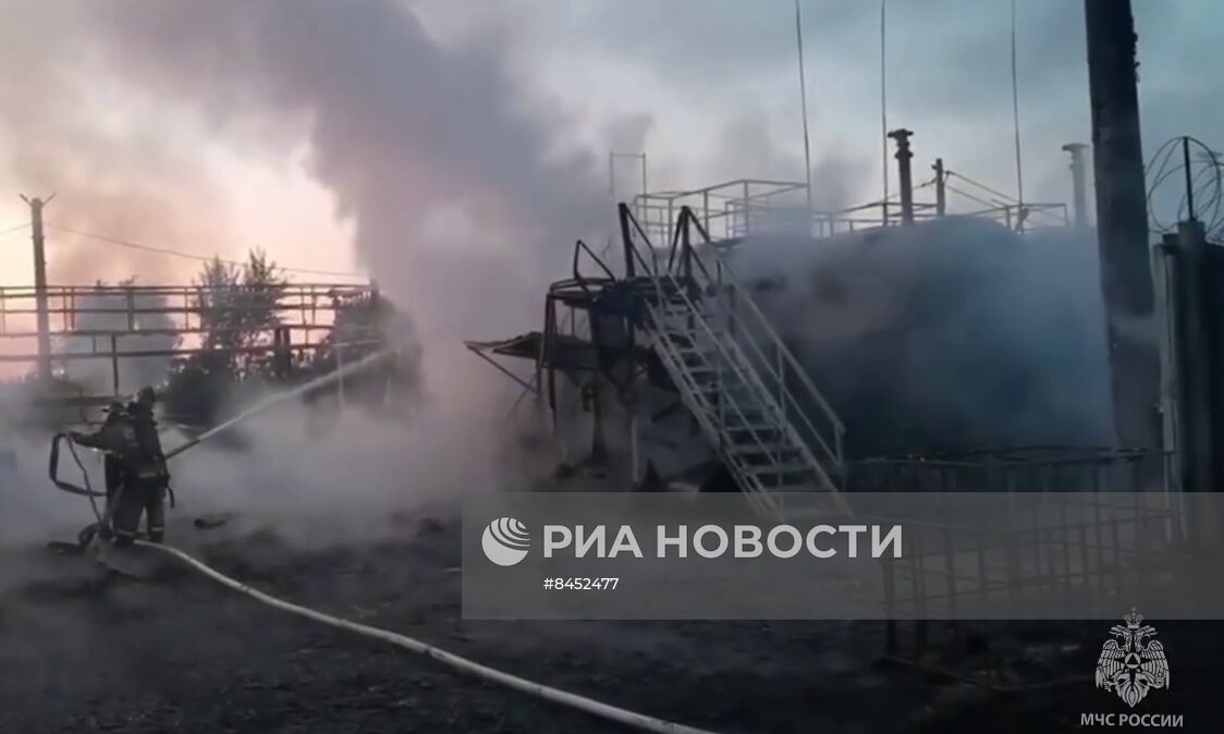 Пожар на ж/д вокзале в Уфе