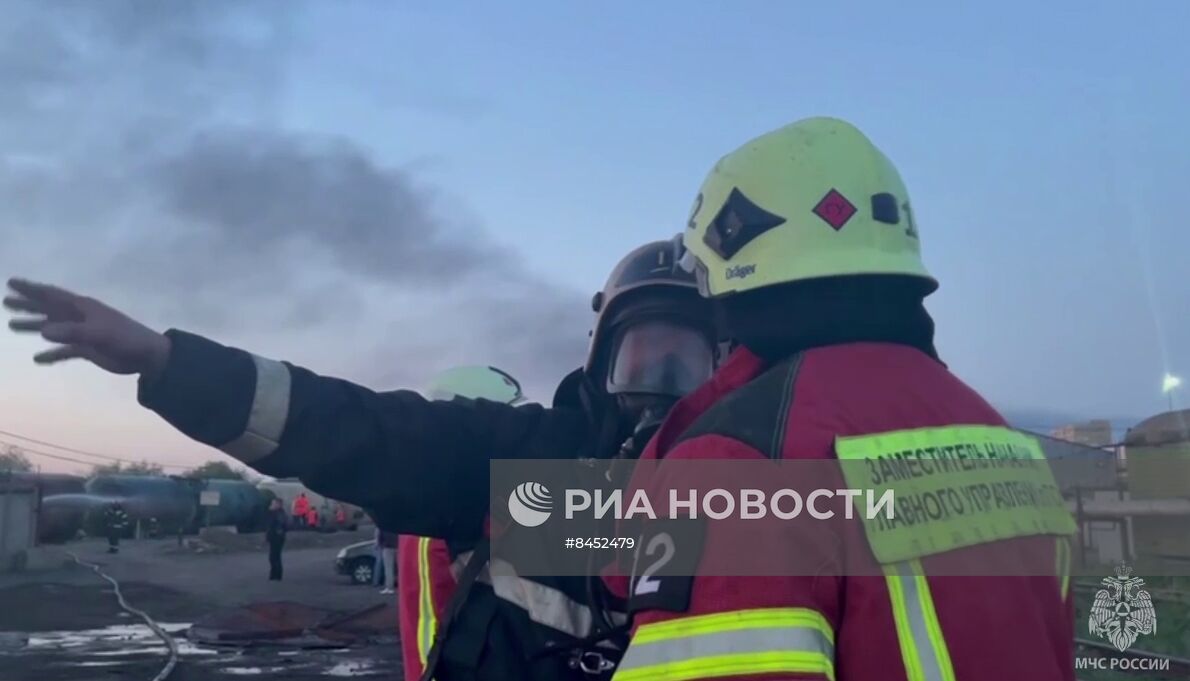 Пожар на ж/д вокзале в Уфе