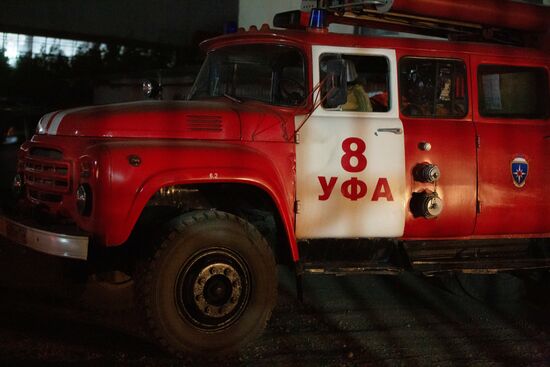 Пожар на ж/д вокзале в Уфе