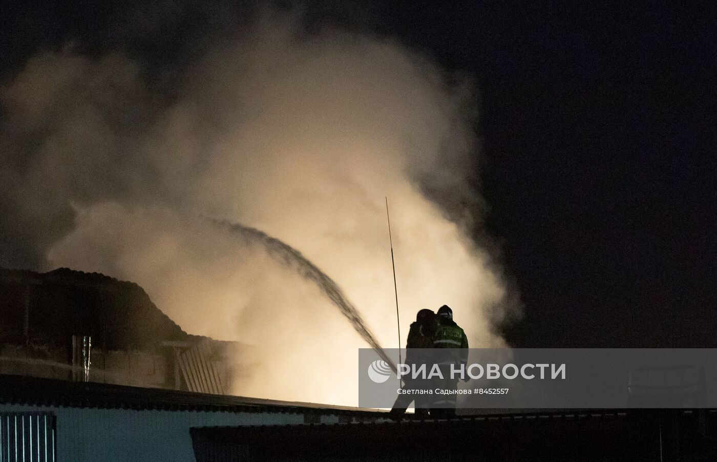 Пожар на ж/д вокзале в Уфе