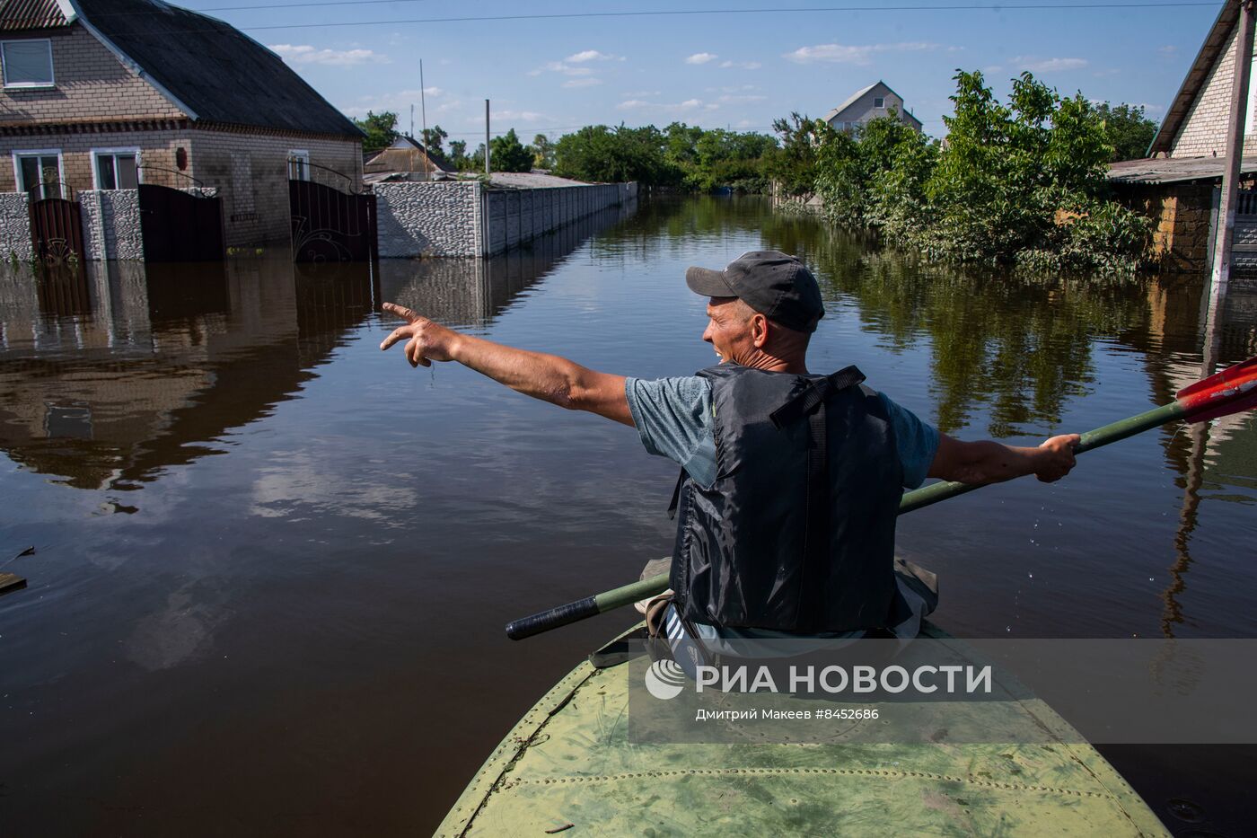 Затопленное село Корсунка в Херсонской области
