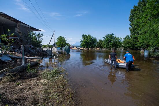 Затопленное село Корсунка в Херсонской области