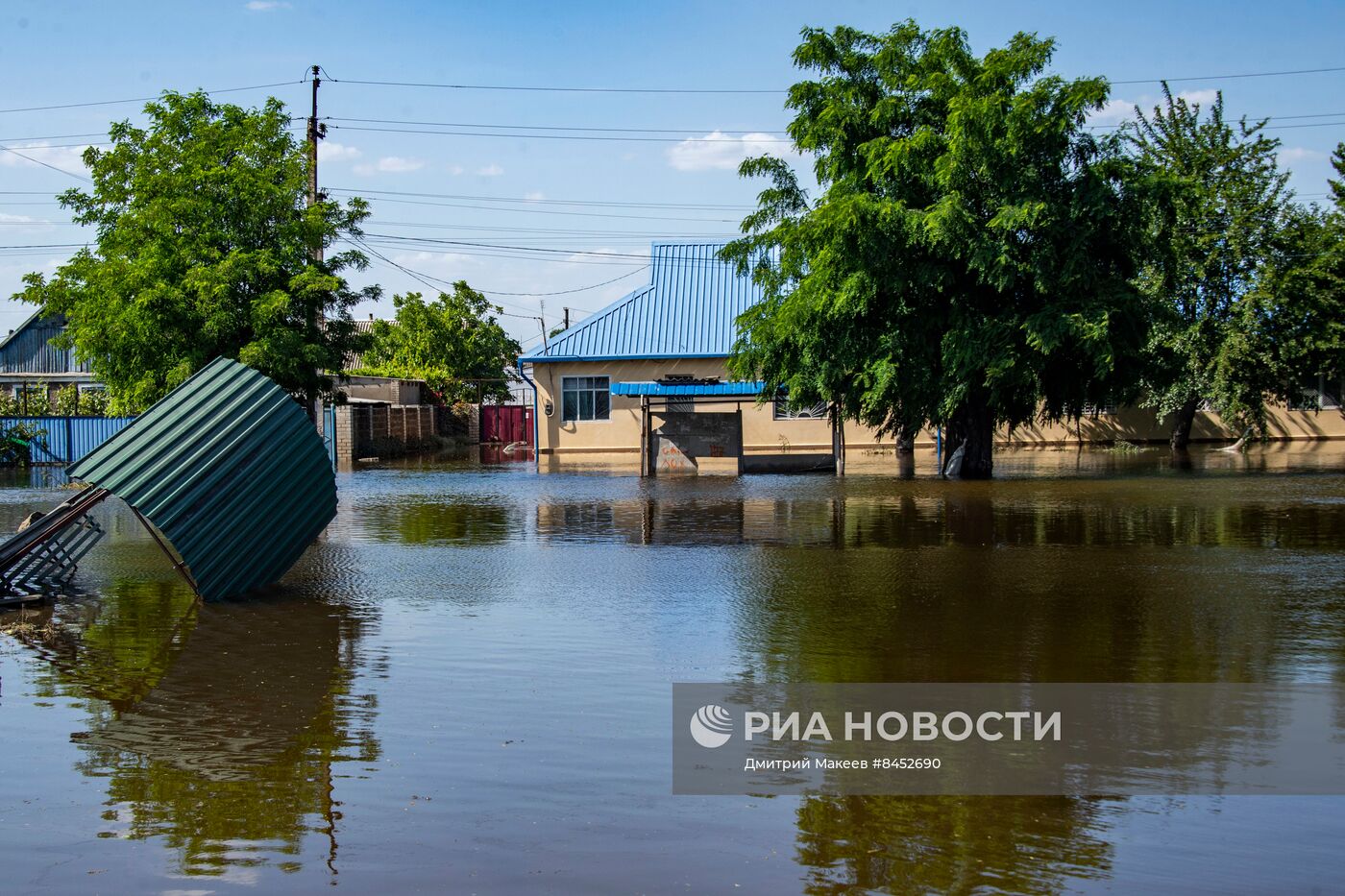 Затопленное село Корсунка в Херсонской области