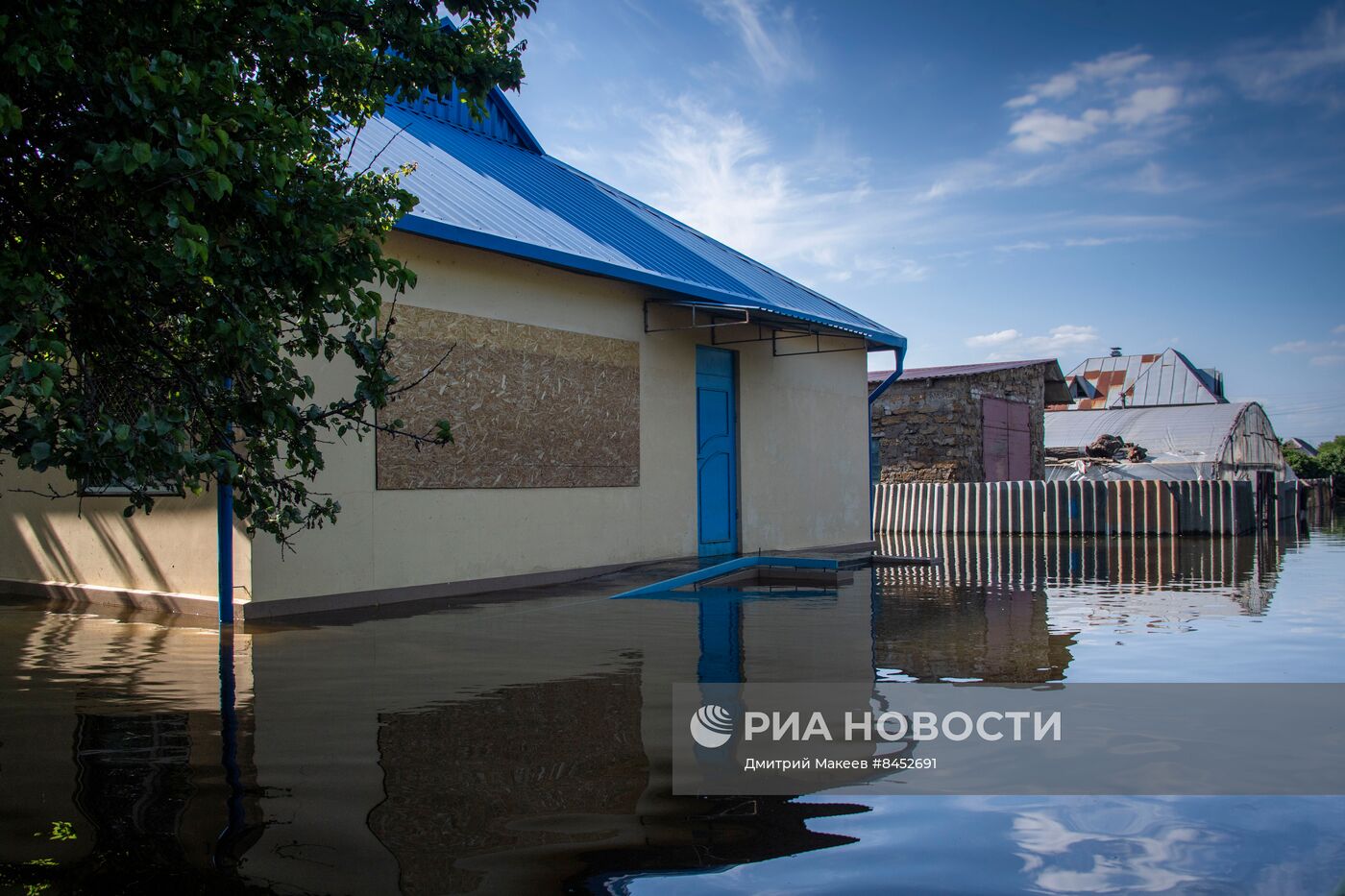 Затопленное село Корсунка в Херсонской области