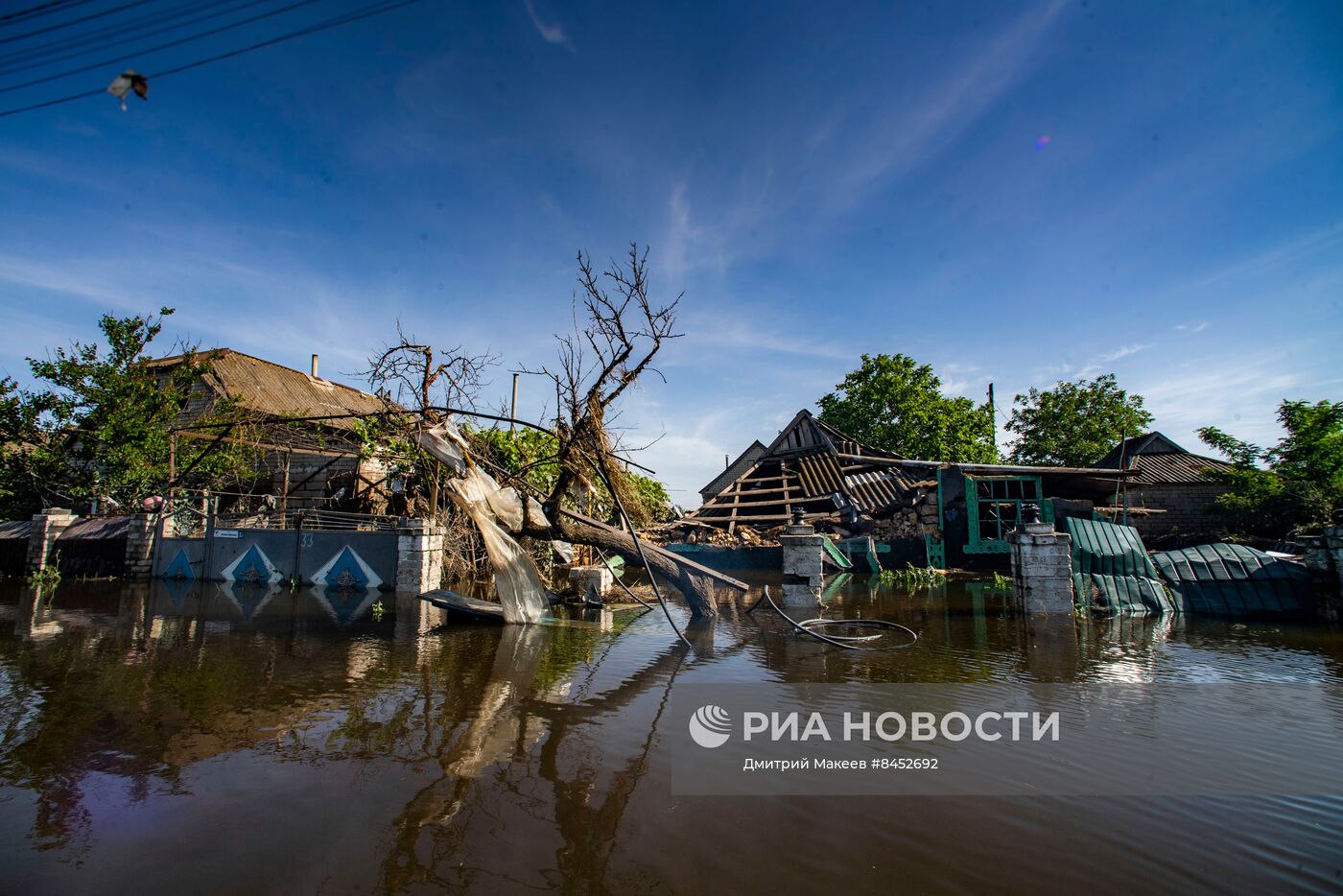 Затопленное село Корсунка в Херсонской области