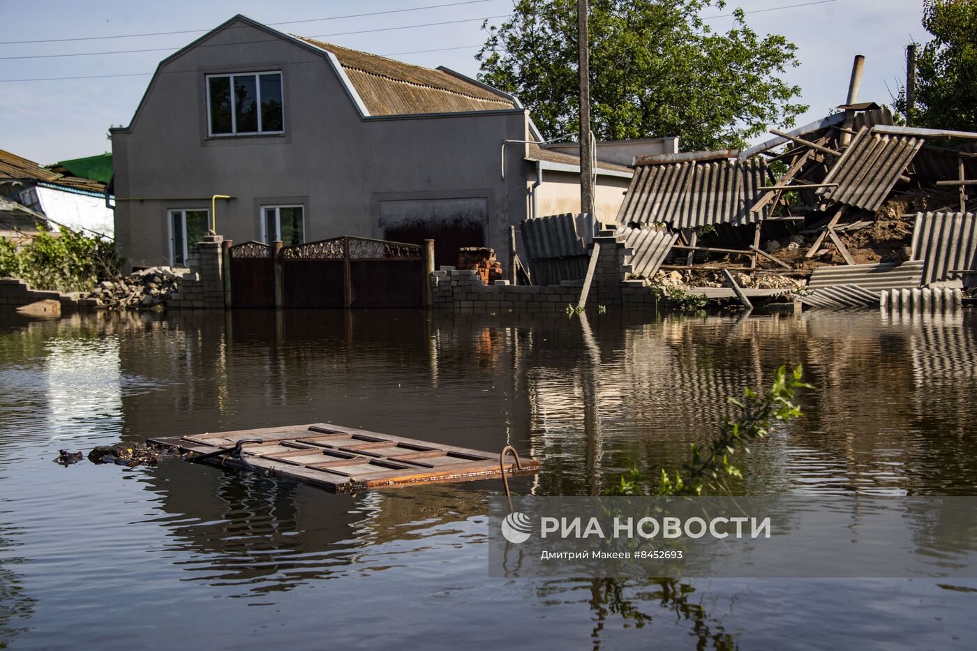 Затопленное село Корсунка в Херсонской области