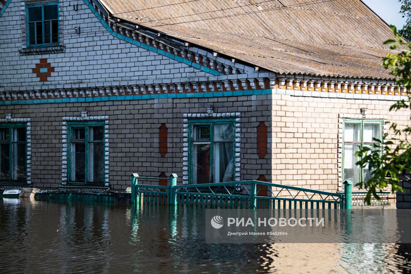 Затопленное село Корсунка в Херсонской области