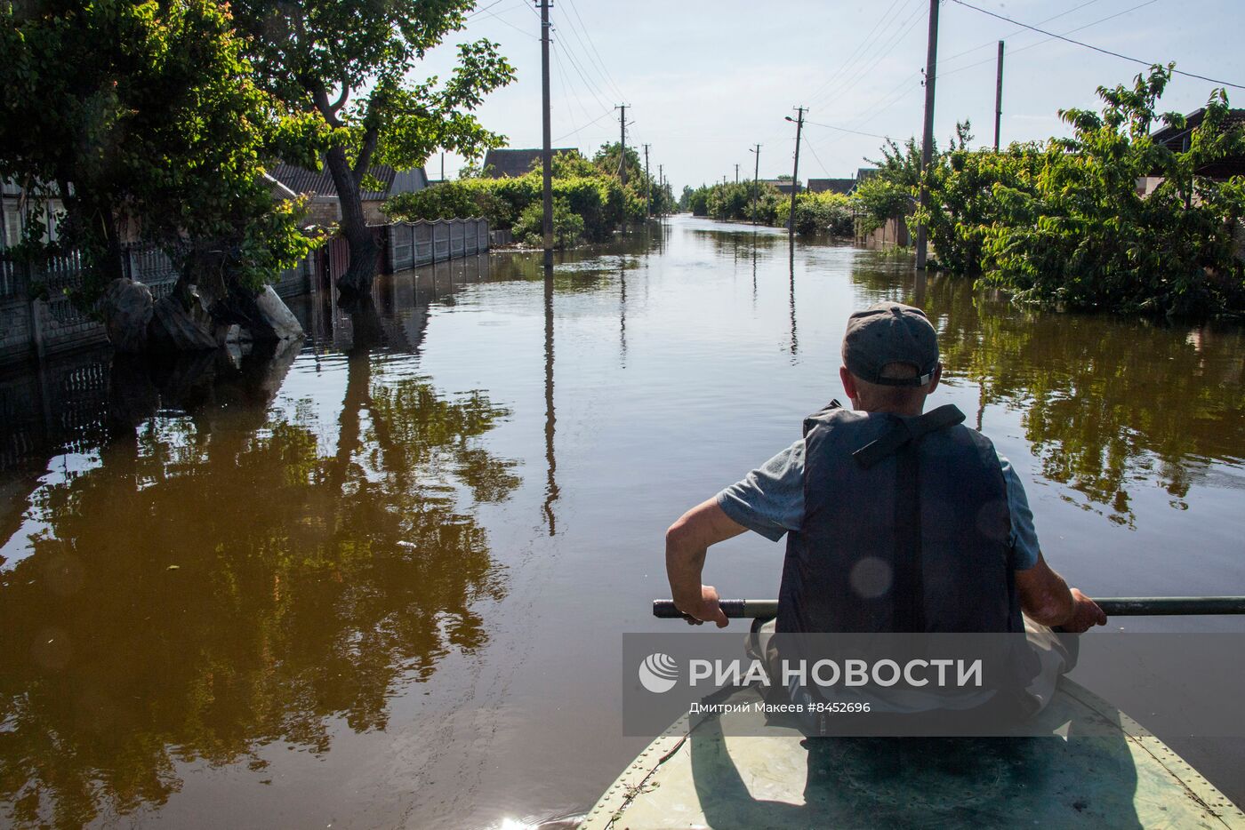 Затопленное село Корсунка в Херсонской области