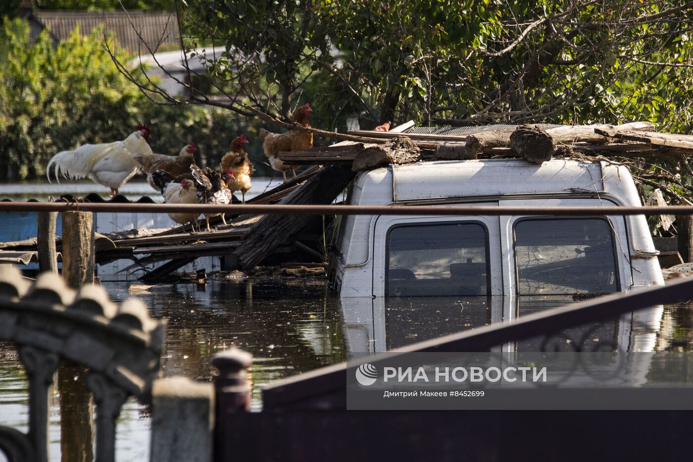 Затопленное село Корсунка в Херсонской области