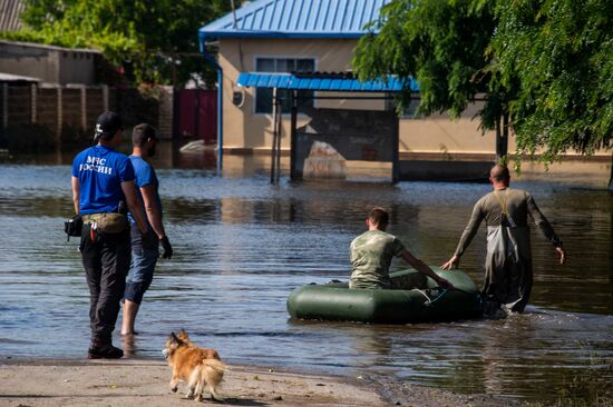 Затопленное село Корсунка в Херсонской области