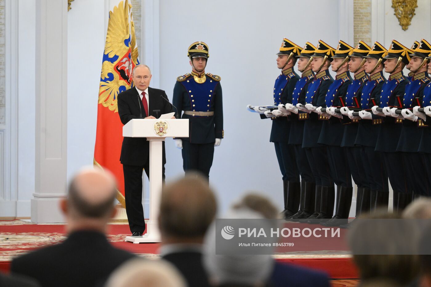 Церемония вручения золотых медалей "Герой труда РФ" и знаков лауреатов госпремий РФ