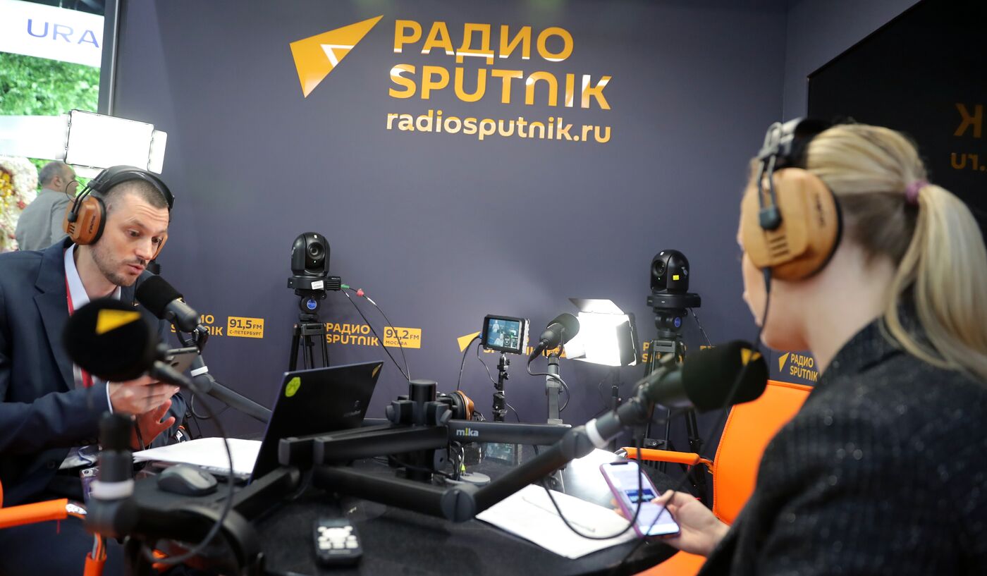 ПМЭФ-2023. Работа студии радио Sputnik