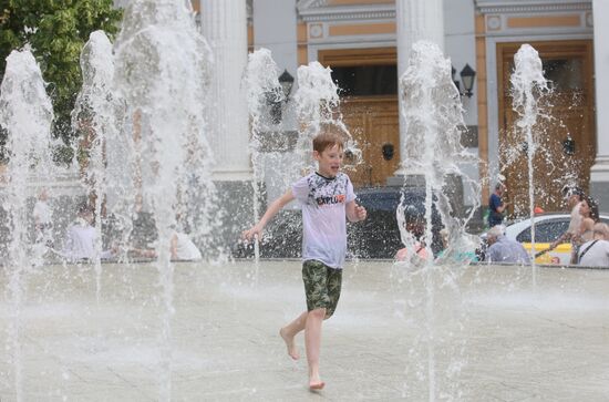 Жаркая погода в Москве