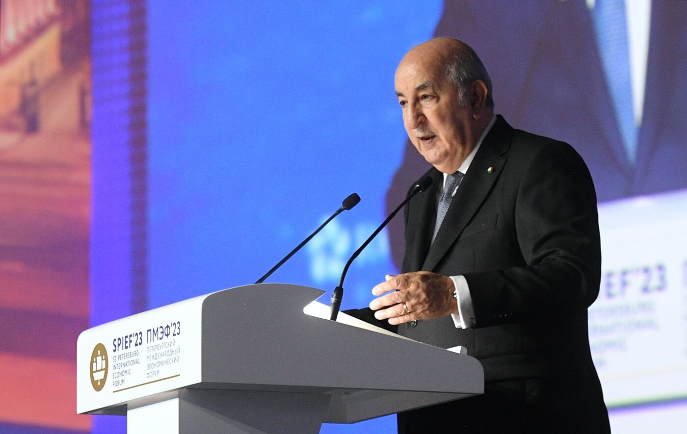 ПМЭФ-2023. Президент РФ В. Путин на пленарном заседании