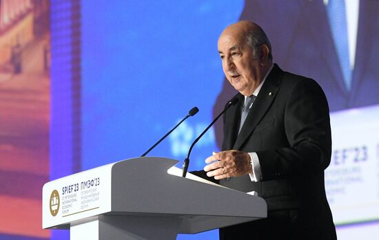 ПМЭФ-2023. Президент РФ В. Путин на пленарном заседании