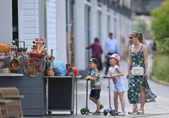 Отдых москвичей в жаркие выходные