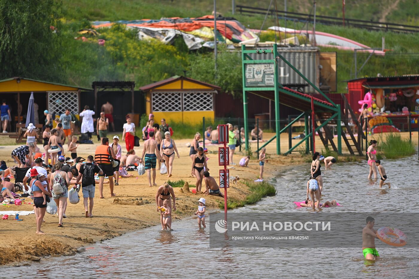 Отдых москвичей в жаркие выходные