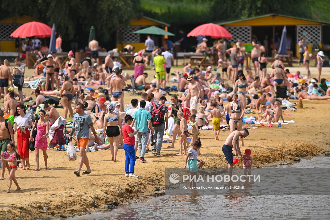 Отдых москвичей в жаркие выходные