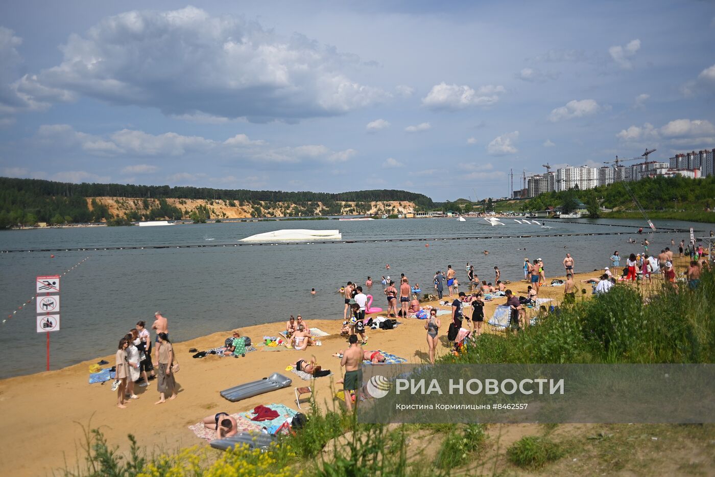 Отдых москвичей в жаркие выходные