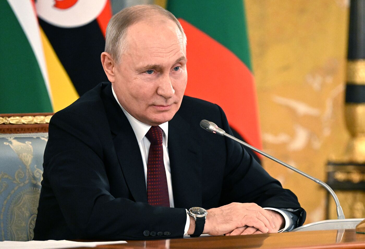 Президент РФ В. Путин принял лидеров ряда африканских государств