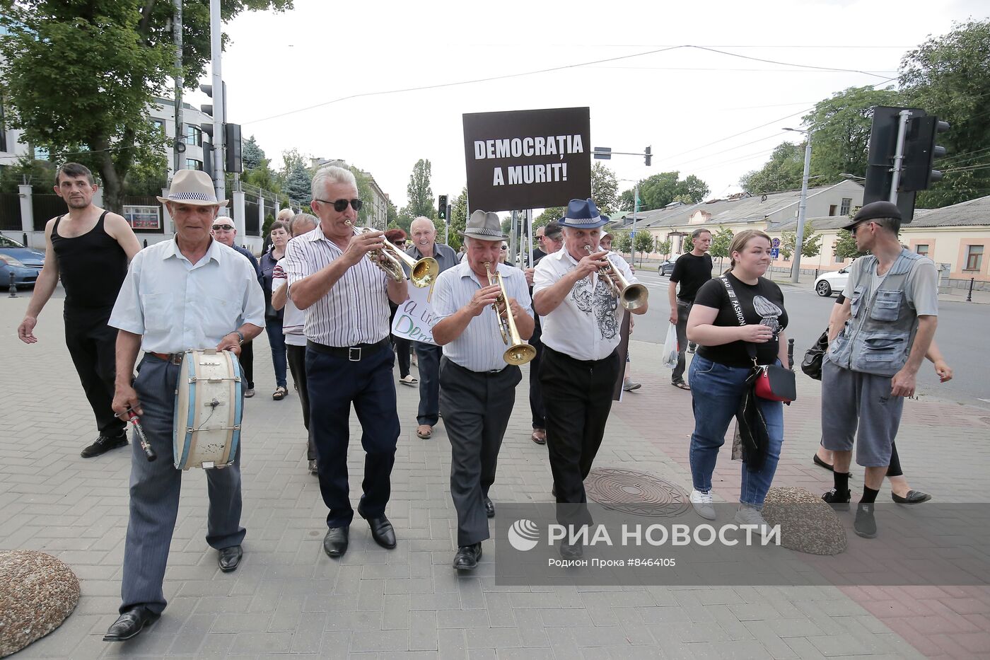 Акция протеста сторонников партии "Шор" в Кишиневе