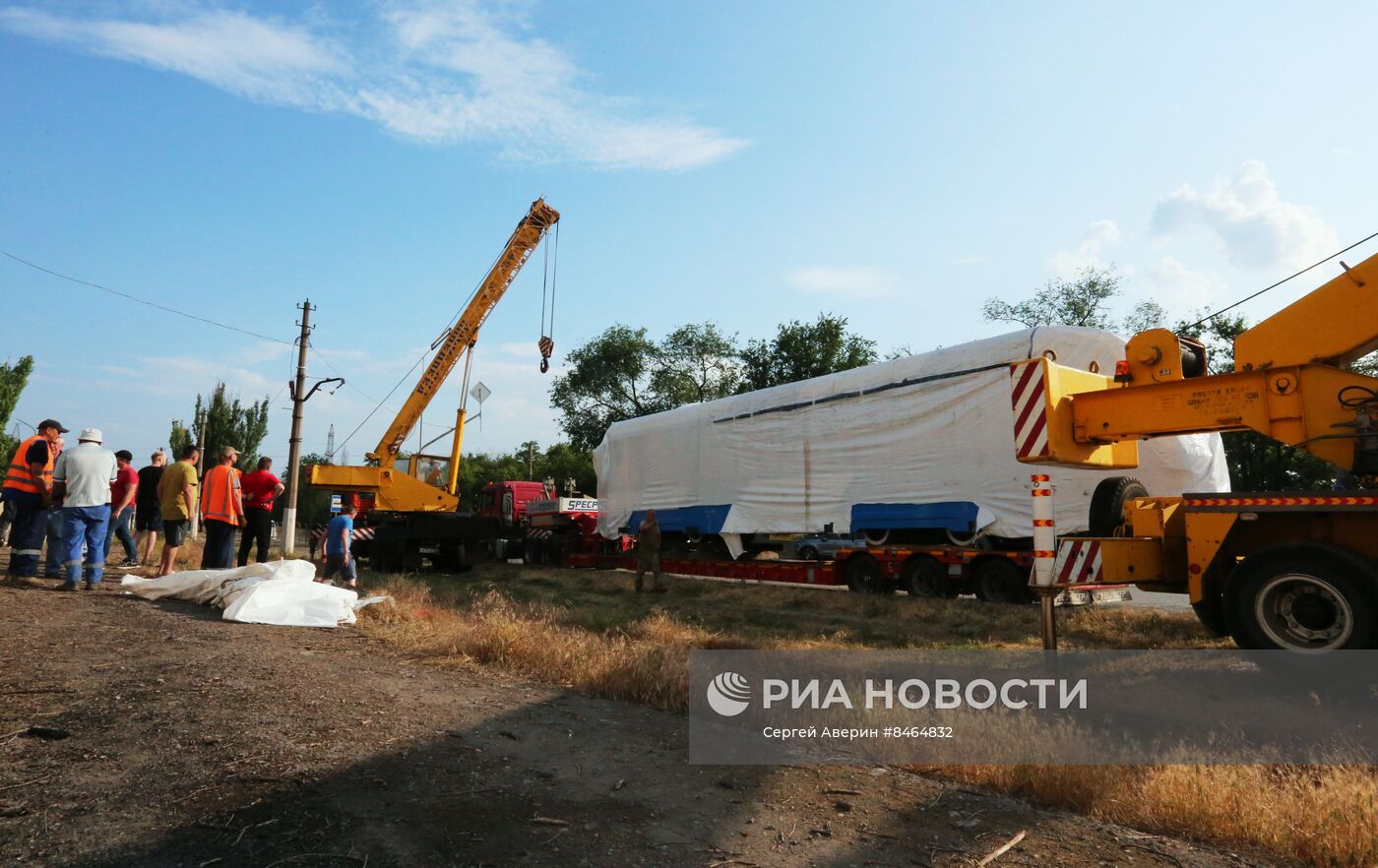 Модернизированный трамвайный вагон из Нижнего Новгорода прибыл в Мариуполь