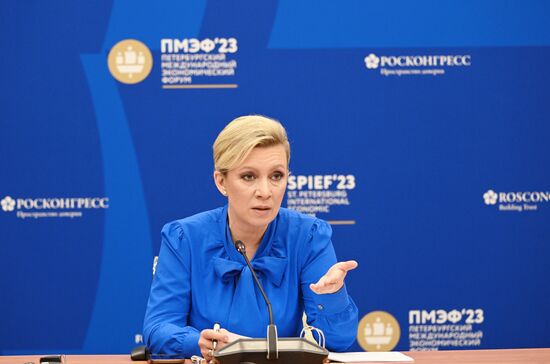ПМЭФ-2023. Пресс-брифинг Захаровой М.В.