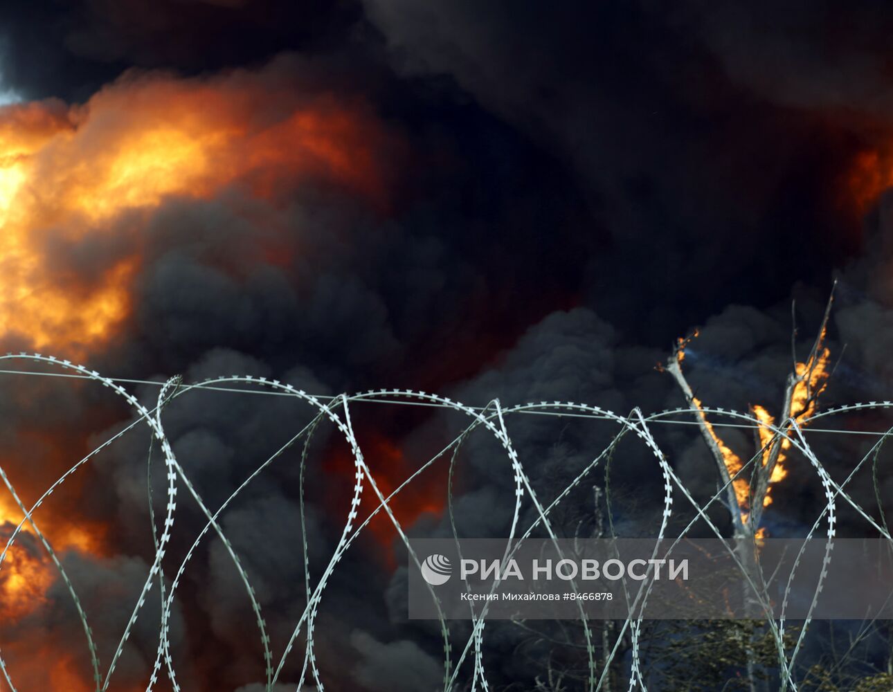 Взрыв на нефтебазе в Воронеже