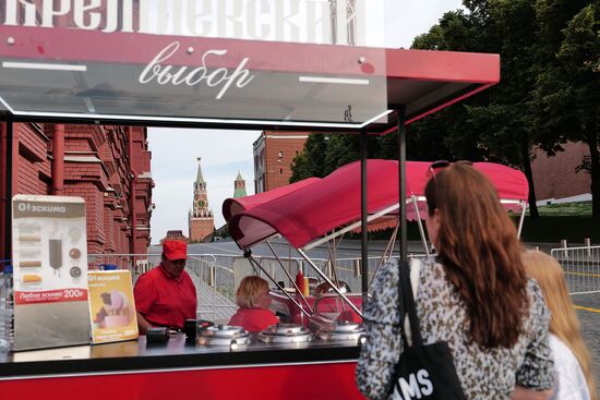 Теплая погода в Москве