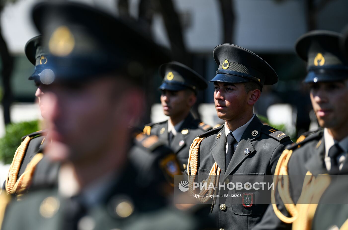 Выступление военных оркестров по случаю Дня Вооруженных сил в Баку
