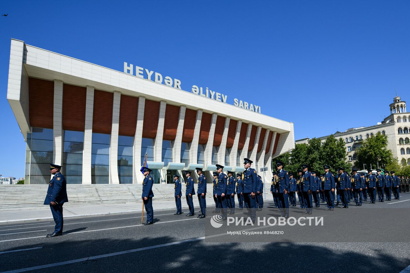 Выступление военных оркестров по случаю Дня Вооруженных сил в Баку
