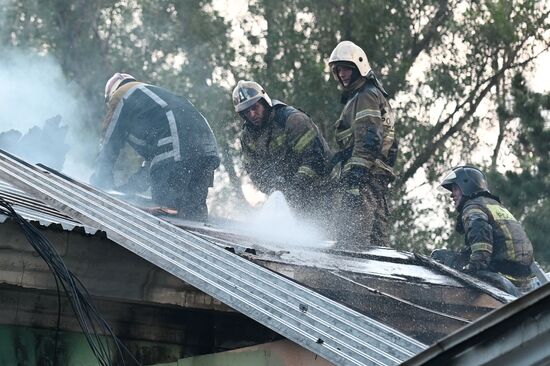 Пожар в зоопарке Ростова-на-Дону