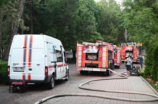 Пожар в зоопарке Ростова-на-Дону