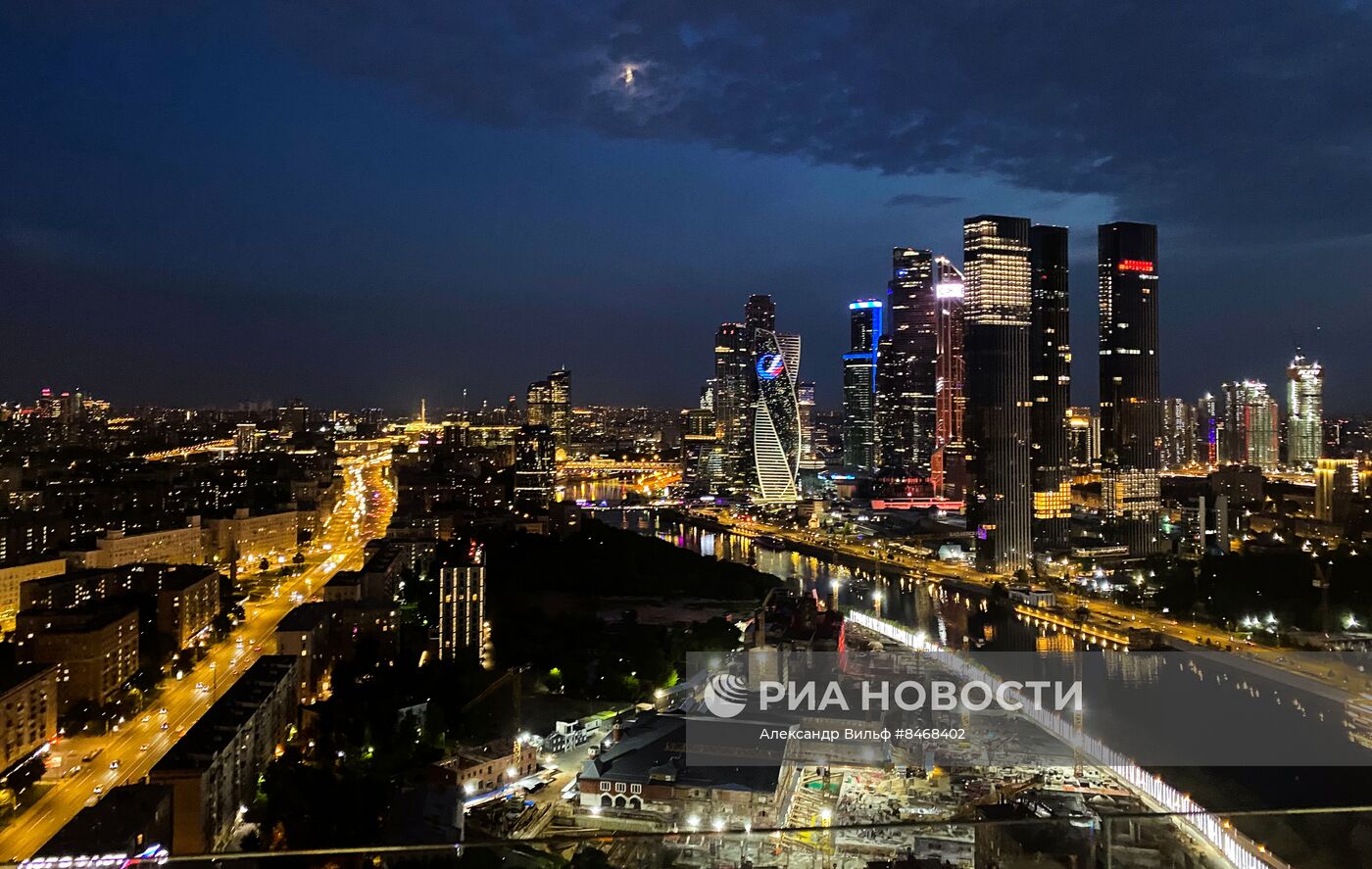 Небоскребы делового центра "Москва-сити"