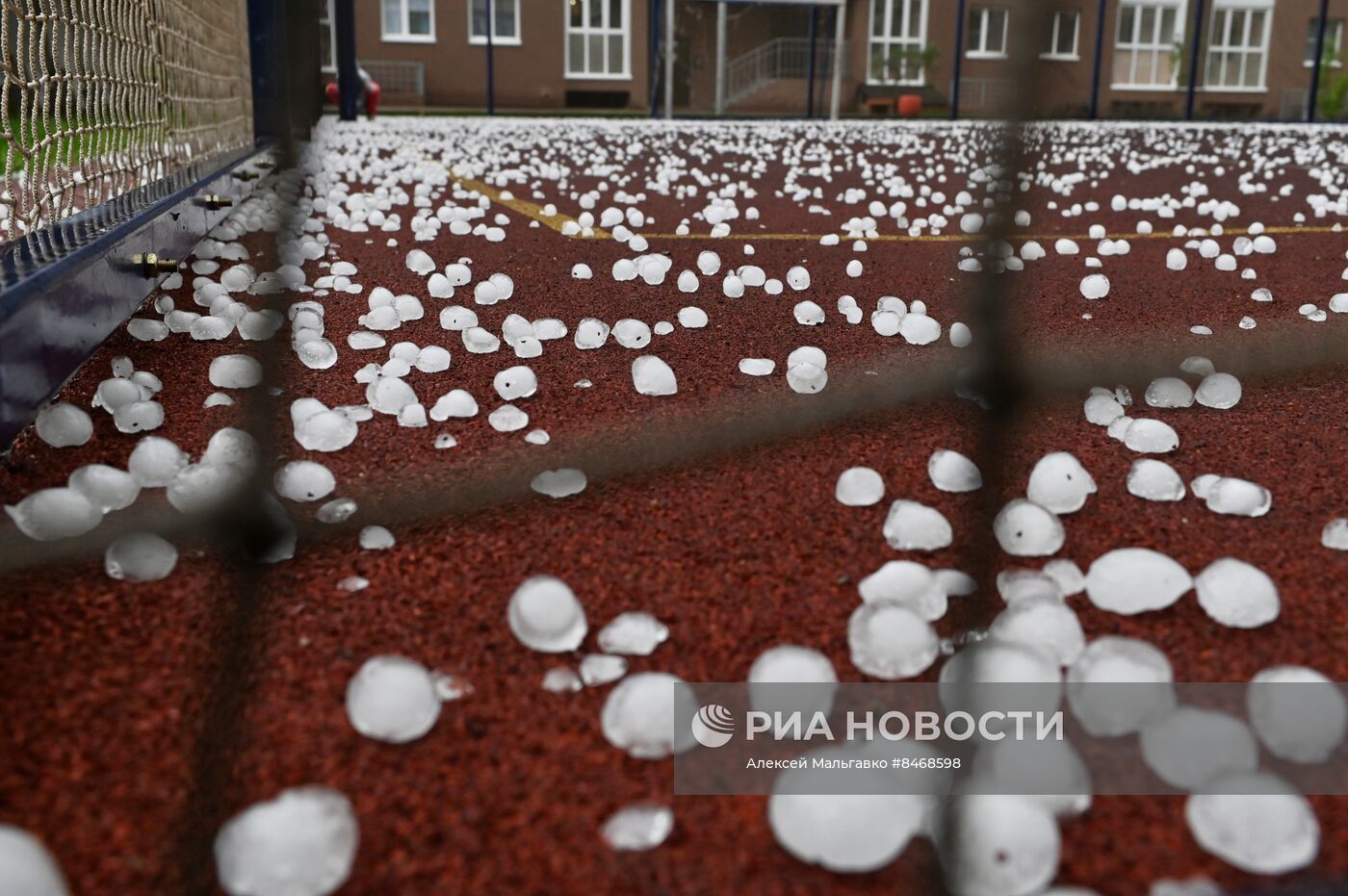 Крупный град в Омске