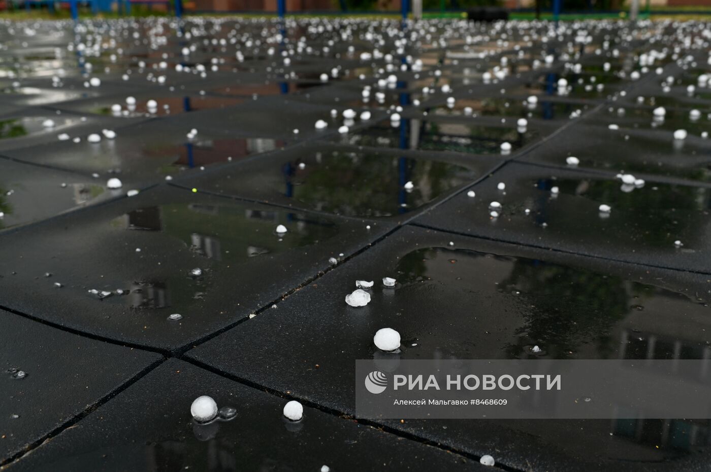 Крупный град в Омске