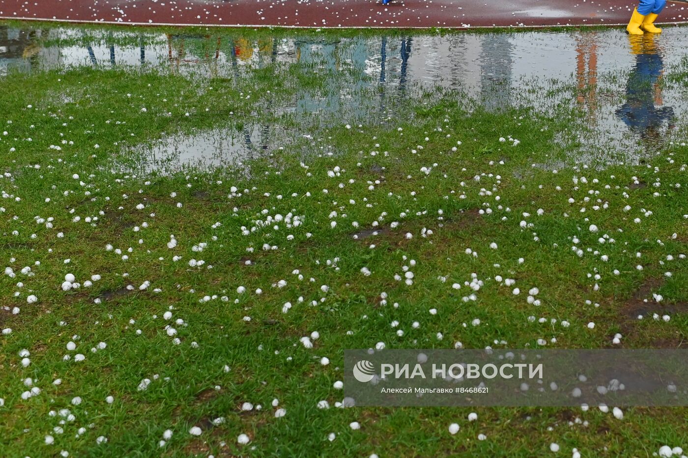 Крупный град в Омске