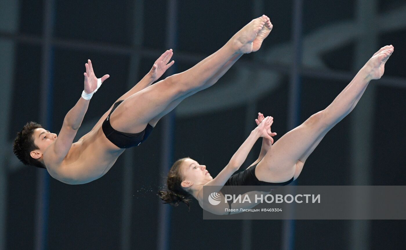 Синхронные прыжки в воду. Чемпионат России. Микст. Вышка