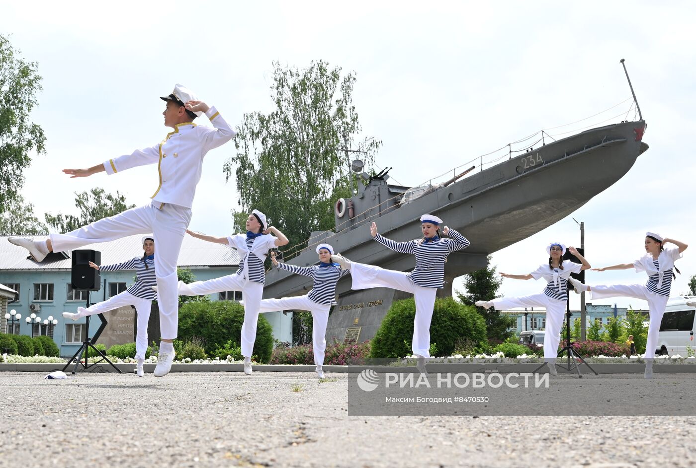 Празднование Дня кораблестроителя на Зеленодольском заводе в Татарстане