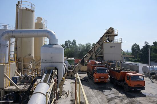 Функционирование асфальтобетонного завода на территории ЛНР