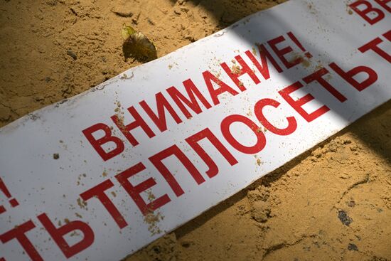 Замена аварийных участков сетей теплоснабжения московскими специалистами в Луганске
